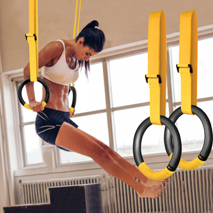 吊环健身家用单杠引体向上室内体操训练成人运动拉伸器材圆形拉环