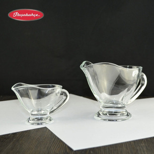 土耳其进口PASABAHCE创意玻璃汁盅西餐牛排浇汁斗酱汁杯小奶盅