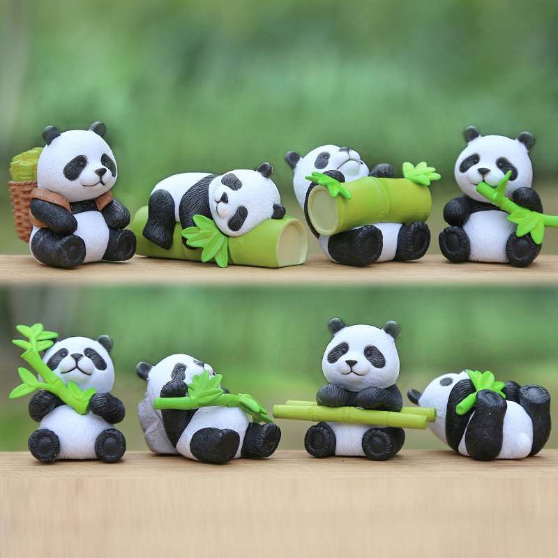 国潮勤劳熊猫Panda系列盲盒公仔手办可爱潮玩动物摆件小礼物 新品
