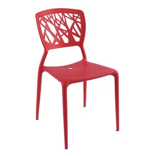 北欧靠背椅镂空简约现代家用办公加厚成人塑料餐桌椅组合设计感椅