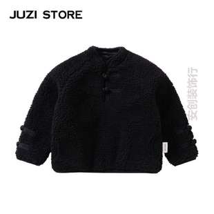 STORE风格 女童JUZI中国高档羊羔绒传统套头衫 扣10430 风盘男童装