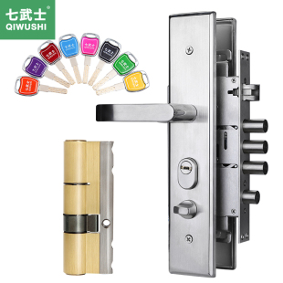 锁具家用通用型不锈钢锁把手锁大门锁木门锁室内门锁 防盗门锁套装