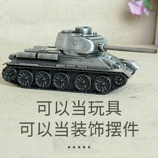 青铜色金属T34坦克世界仿真合金游戏模型家居桌面铁艺收藏摆设品