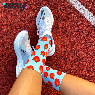 VOXY运动袜健身CrossFit深蹲硬拉跑步百搭中筒袜