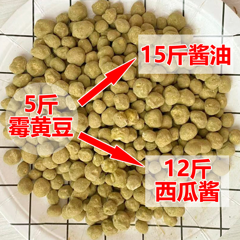 河南濮阳霉黄豆子2斤新做自然发酵西瓜酱油大酱原料霉豆子面豆子