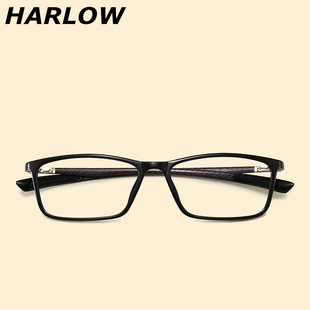 方框碳纤维眼镜框可配镜片近视男女全框潮镜框文艺超轻复古眼镜架
