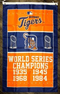 World MLB Flag球迷旗帜 Series Detroit Championship Tigers