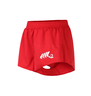 k2马拉松装 备女子专业马拉松跑步越野竞赛短裤 超轻速干红色短裤