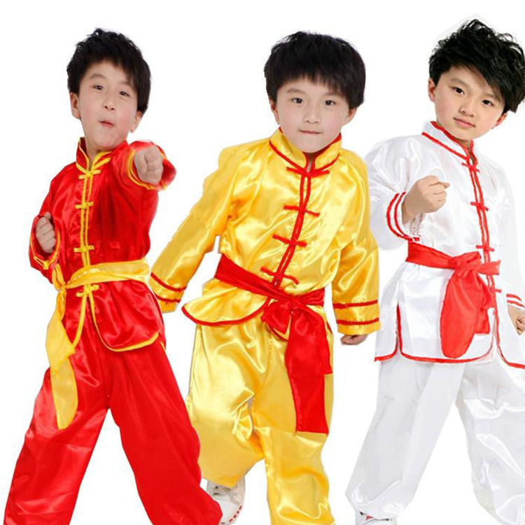 中国功夫男女童舞蹈练功服 儿童武术演出服六一少儿表演服装