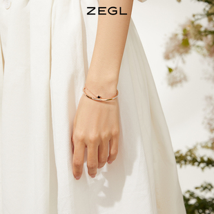 ZEGL设计师双层星星手链女ins小众设计高级感手镯玫瑰金闺蜜手饰