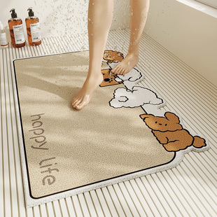 可定制浴室防滑垫可爱卡通小狗脚垫洗澡淋浴房家用儿童卫生间地毯