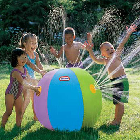 儿童充气玩具球 草坪玩耍球 充气喷水球户外戏水球夏日喷水沙滩球