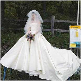 蓬蓬多层遮面新娘结婚婚纱头饰波点教堂头纱2020新款 韩式 拖尾 长款