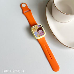 半包壳新颜色iWatch876se5 适用苹果手表带Applewatch9代硅胶表带