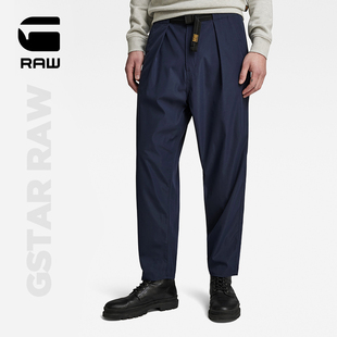 D24303 RAW2024春褶皱设计时尚 宽松直筒奇诺休闲裤 男士 STAR