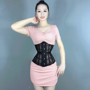 蕾丝宫廷绑带束腰带塑身内衣corset美体塑形产后瘦身瘦腰 夏天薄款