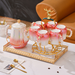 欧式 珍珠水具茶具 家用整套轻奢客厅陶瓷茶壶茶杯水杯子送礼 套装