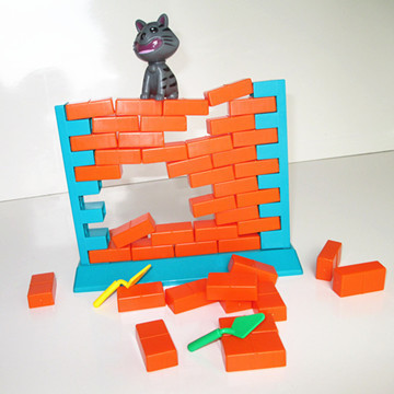 快乐拆墙猫砌墙游戏儿童玩具礼物幼儿园建构桌面操作亲子特价