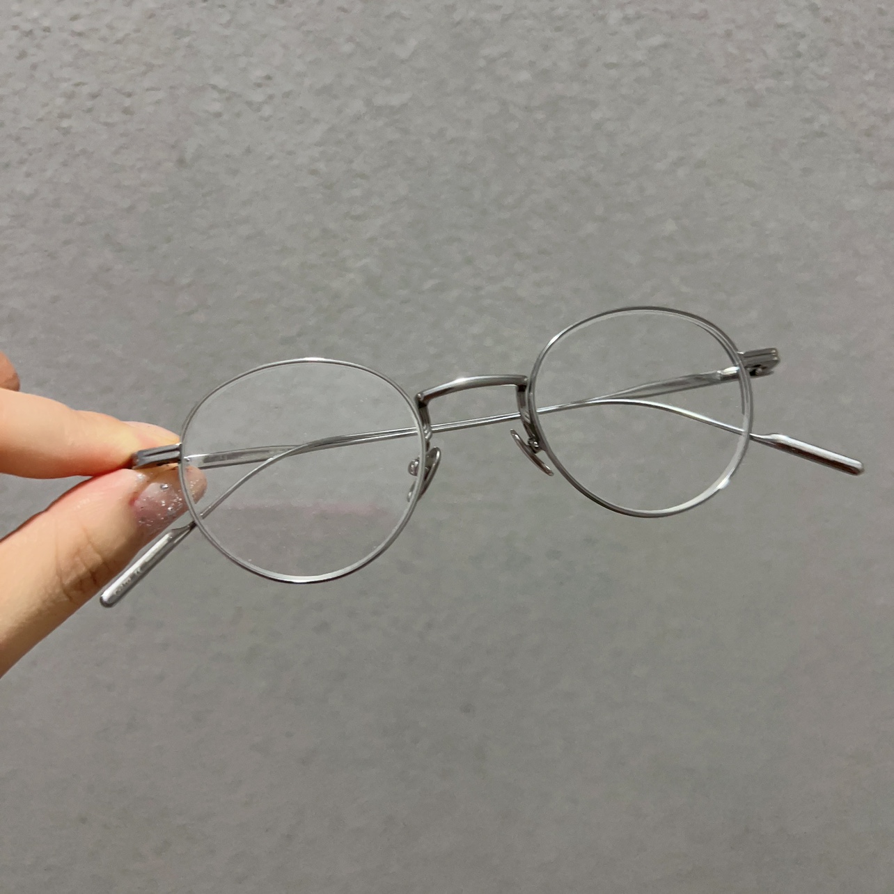 纯钛复古圆框眼镜 超轻 高度数近视镜框 小脸