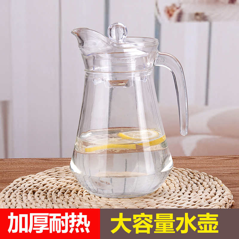 家用扎壶加厚鸭嘴壶玻璃大容量冷水壶透明果汁饮料茶壶特价
