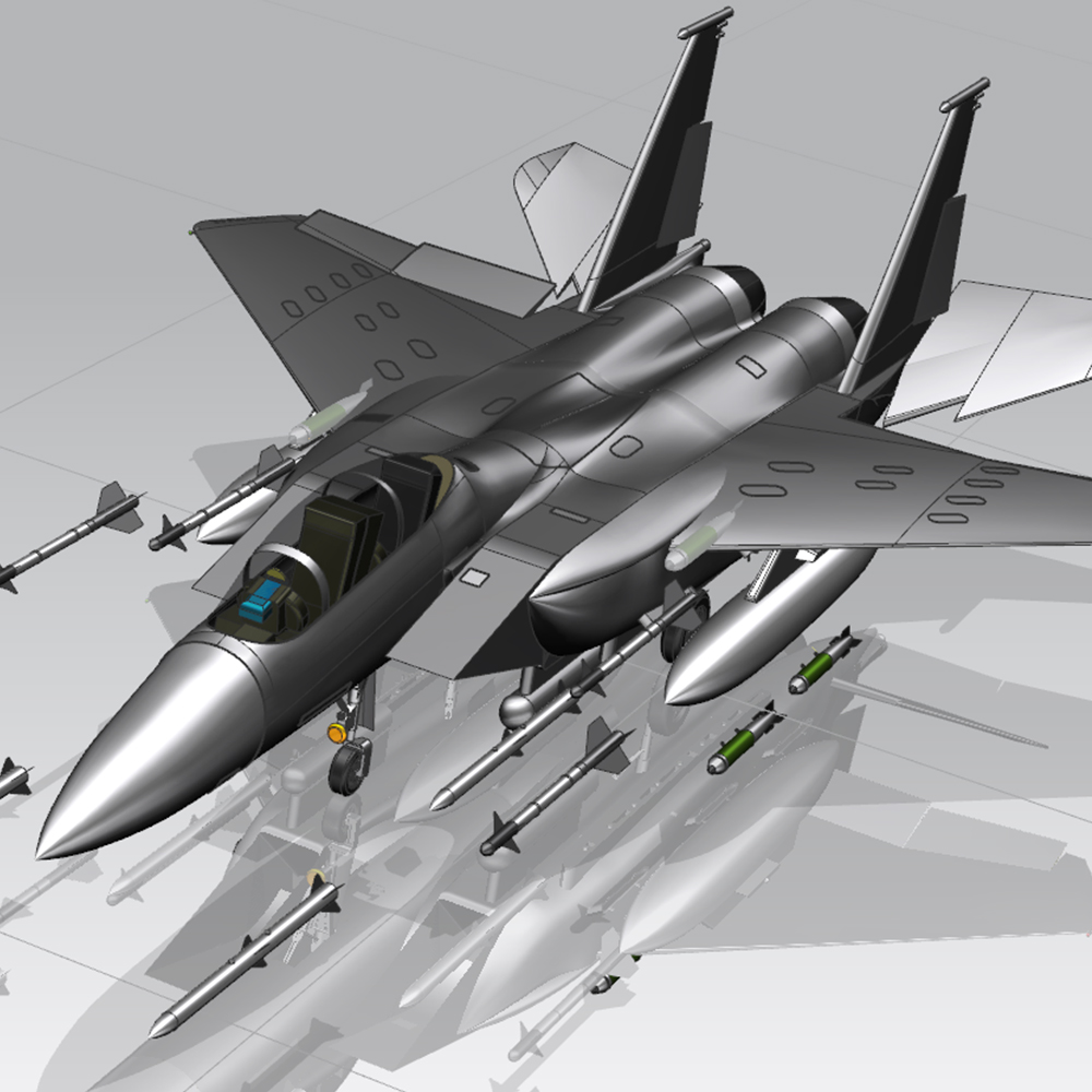 转换 F15EX航模战斗机高级仿真飞机数模型成品三维立体文件多格式