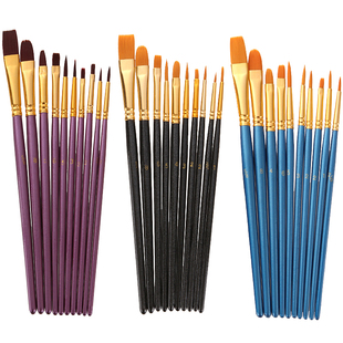 10支多功能组合画笔套装 水彩画笔 丙烯画笔 美术用品 水粉笔