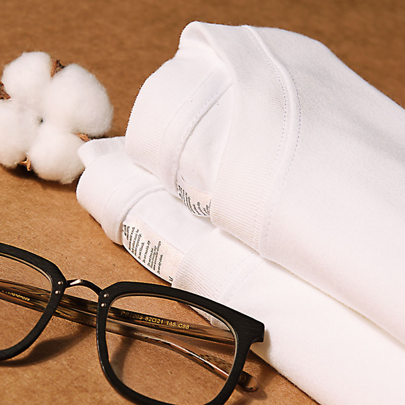 270g T恤纯白咔叽不透精梳棉男女同款 打底衫 品质厚实纯棉纯色短袖