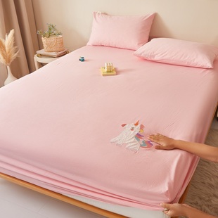 A类全棉床笠单件儿童纯棉防滑床垫套防尘床垫保护套女孩床单全包