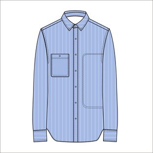 AI平面款 图 秋冬服装 式 设计日系都市潮流男装 原宿衬衫 设计个性 款