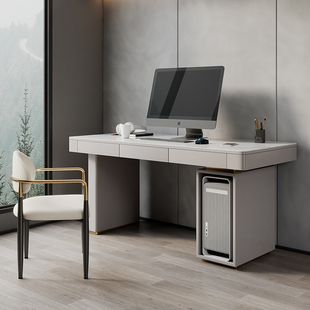 电脑桌 极简岩板书桌去客厅化办公家用书房设计师现代轻奢台式 意式
