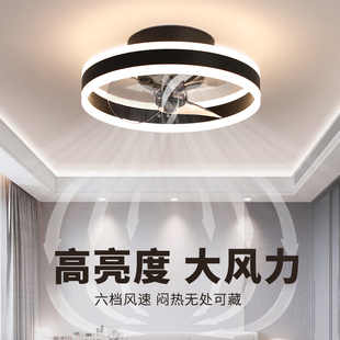 卧室餐厅家用现代简约摇头电扇灯吊扇灯一体 吸顶风扇灯2024年新款