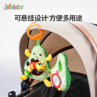 jollybaby毛毛虫吃水果挂件新生婴儿益智玩具12月6宝宝车床挂摇铃