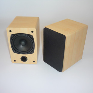 全频音箱3寸4欧重低音喇叭人声毒发烧级小型HIFI音响木质无源音箱