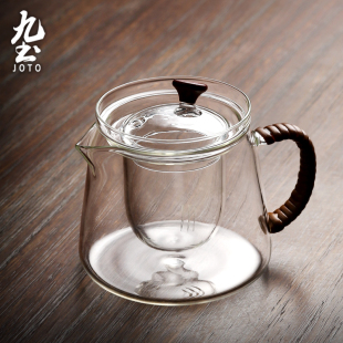 茶具 九土耐高温玻璃茶壶烧水壶泡茶壶家用可加热电陶炉煮茶器套装