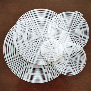 圆形方形塑料网格片网格板定型片钩针毛线手工编织包包diy材料包