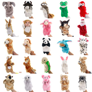 新毛绒娃娃仿真动物造型手偶老鹰兔幼儿园教玩具亲子游戏道具玩偶