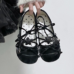 星星芭蕾鞋 口袋猫Lolita原创甜美可爱芭蕾鞋 售完不补 lo鞋