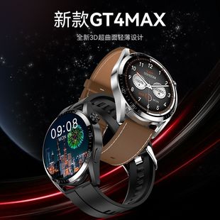 华强北GT4max智能蓝牙通话NFC多功能运动心率支付视频神器男手表