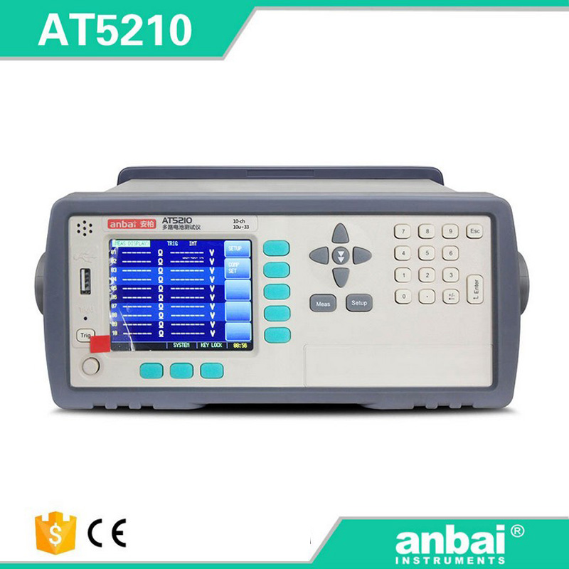 安柏AT5210精密多路电池内阻测试仪交流电阻测试仪电池分选机