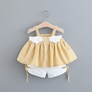 裙子4岁 1婴幼儿衣服2韩版 3娃娃衫 宝宝两件套春装 2024新款 女童夏装