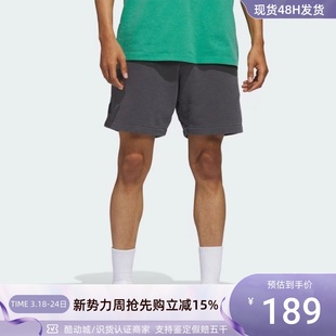 Adidas 男子休闲系带舒适针织五分短裤 三叶草 HS3031 阿迪达斯