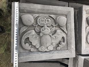 麒麟 蝙蝠 仿古中式 古建配件 门头砖雕 牡丹 狮子 影壁边框底座