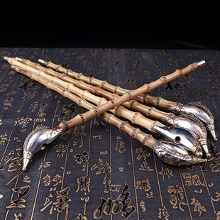 过滤专用烟袋铜锅子 传统竹子男士 朝烟筒旱烟斗手工竹节根复古老式