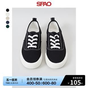 新款 女士时尚 流行帆布鞋 SPAO韩国同款 运动鞋 2024年春季 SPPGEA9A51