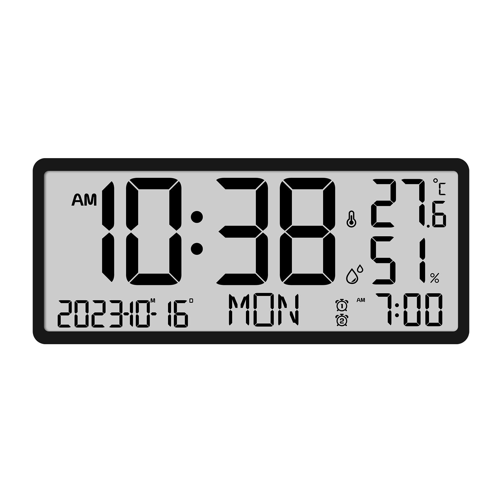 电视柜时钟大字体数字挂钟客厅多功能电池表 创意大屏幕摆台式 新款