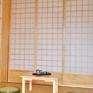 格品 格子屏风实木隔断厨房推拉门定做和室移门榻榻米门日式 新日式