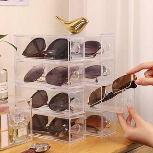 眼镜收纳盒多格层眼镜架托摆件眼镜架子展示架收纳神器太阳眼镜盒