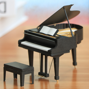 伴手礼推荐 diy手工制作迷你钢琴3D立体拼图纸模型礼物送孩子送女