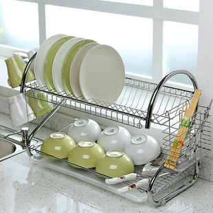 厨房置物架落地多层储物沥水碗碟架双层放碗餐具收纳神器碗架用品