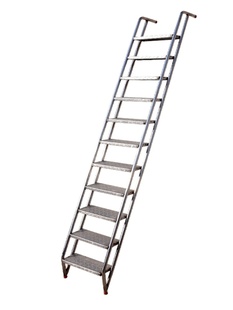 定制不锈钢多功能直梯室内外家用移动工业梯子户外登高爬梯收纳阁